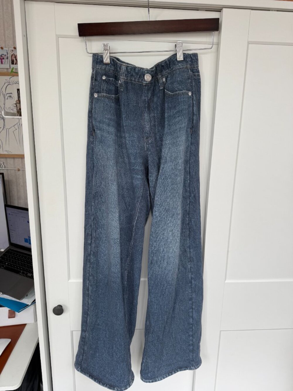 rag & bone rb Miramar Pull-On Wide Leg Jean - Picture 5 of 7